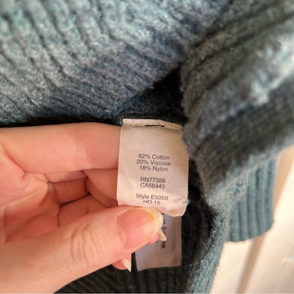 Madewell Sophia Heather Spruce Ribbed Sweater Size Small - Picture 13 of 13